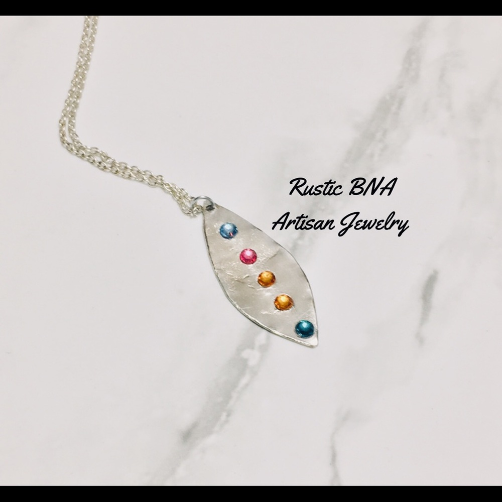 ✨Silver Spoon Pendant Birth Stone Chic Handmade